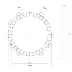DISCO FRIZIONE GUARNITO FCC | SGR | 741388