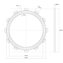 DISCO FRIZIONE GUARNITO FCC | SGR | 741342