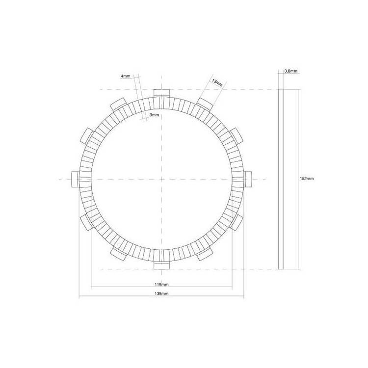 DISCO FRIZIONE GUARNITO FCC | SGR | 741342