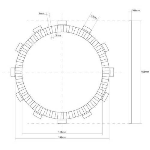 DISCO FRIZIONE GUARNITO FCC | SGR | 741342