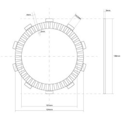DISCO FRIZIONE GUARNITO FCC | SGR | 741299