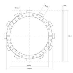 DISCO FRIZIONE GUARNITO FCC | SGR | 741185