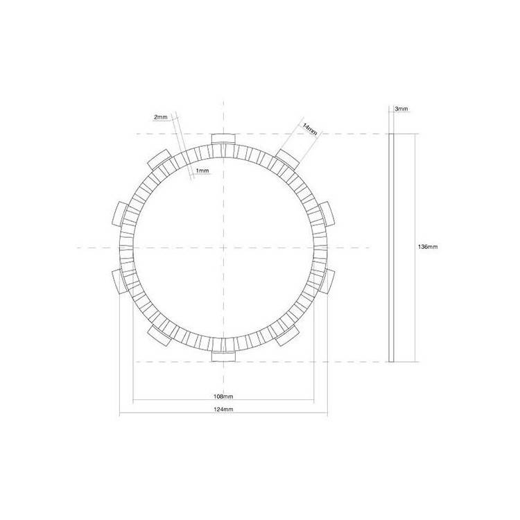 DISCO FRIZIONE GUARNITO FCC | SGR | 741157