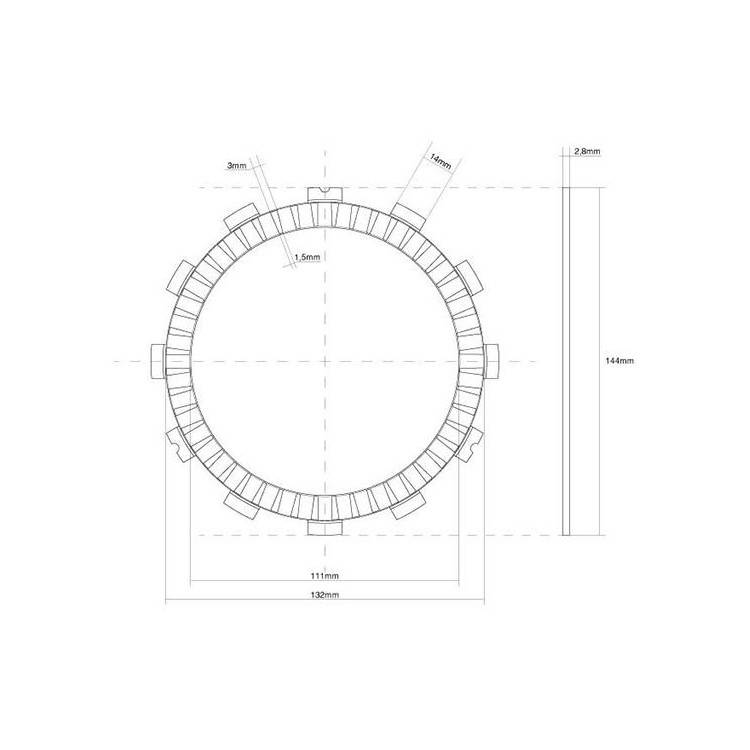 DISCO FRIZIONE GUARNITO FCC | SGR | 741137