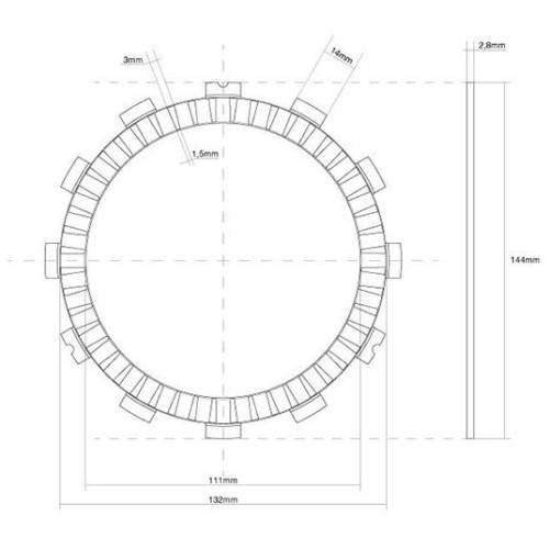 DISCO FRIZIONE GUARNITO FCC | SGR | 741137