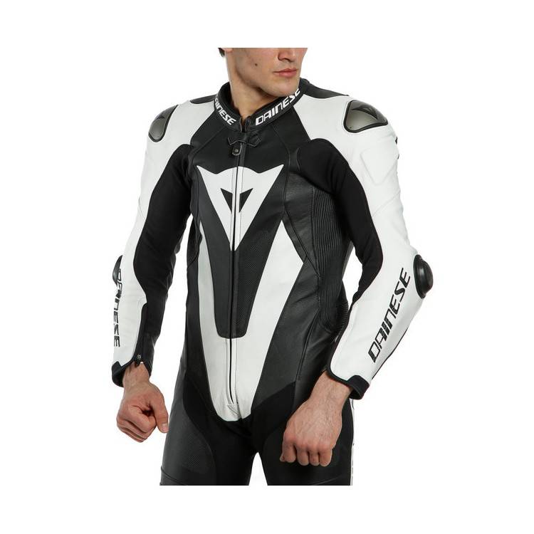 LAGUNA SECA 5 1PC BLACK/WHITE TUTA INTERA IN PELLE | DAINESE