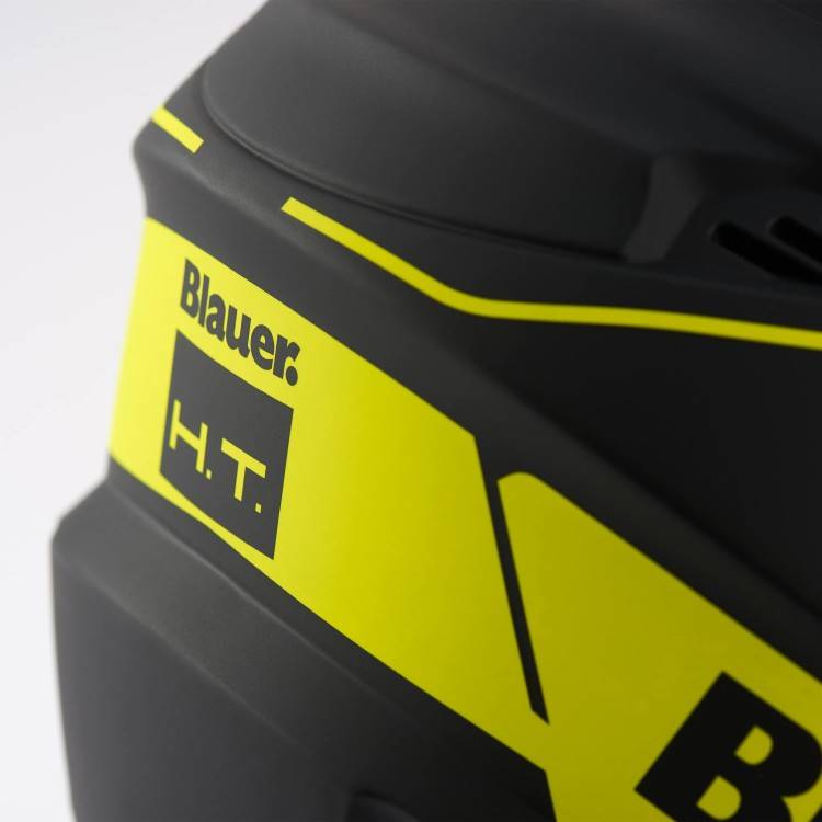 CASCO JET BRAT NERO OPACO GIALLO | BLAUER HT