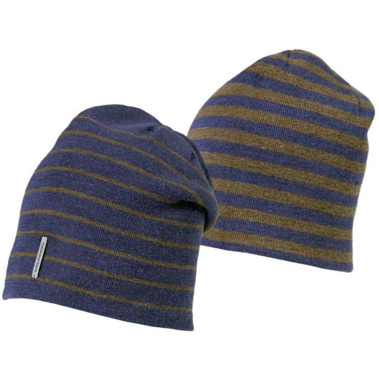 CAPPELLO REVERSIBILE IN MAGLIA SWITCH RIGHE BLU VERDE | TUCANO URBANO