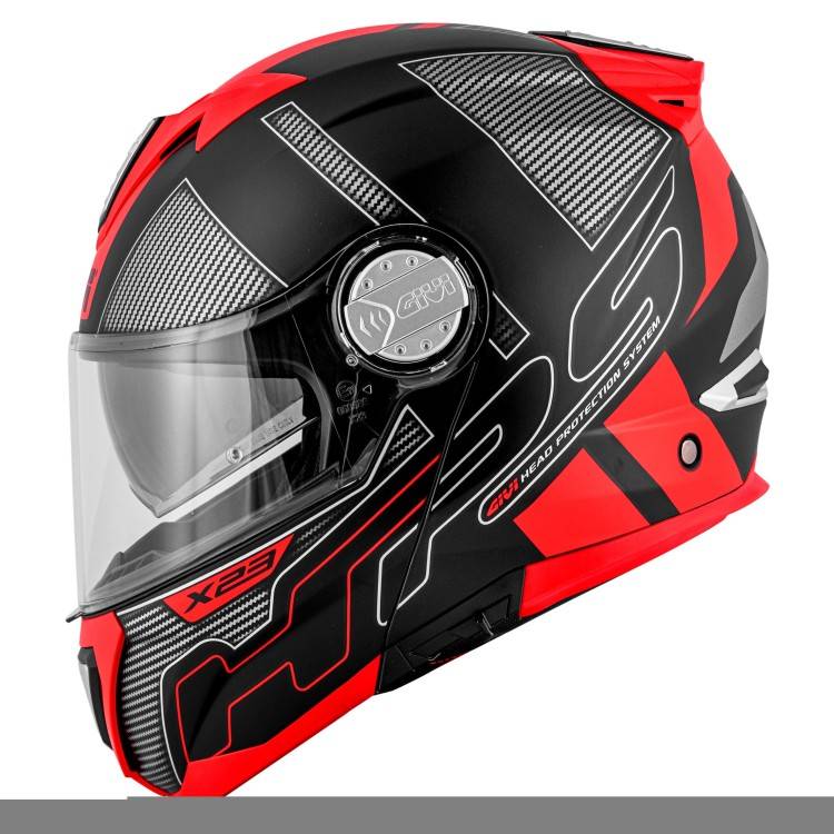 CASCO MODULARE GIVI X.23 SYDNEY PROTECT NERO OPACO TITANIO ROSSO  | GIVI | HX23FPCBR