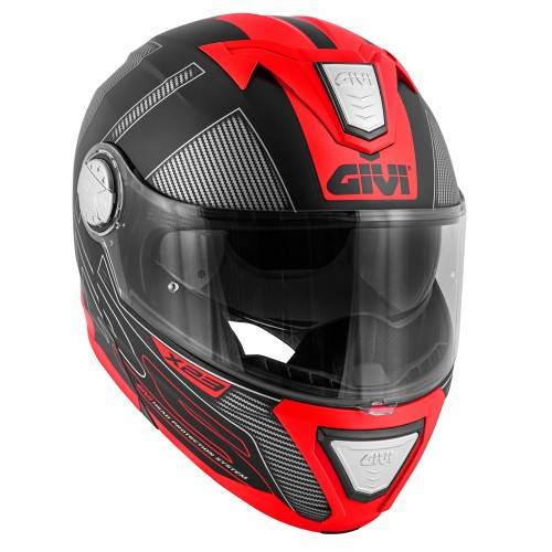 CASCO MODULARE GIVI X.23 SYDNEY PROTECT NERO OPACO TITANIO ROSSO  | GIVI | HX23FPCBR