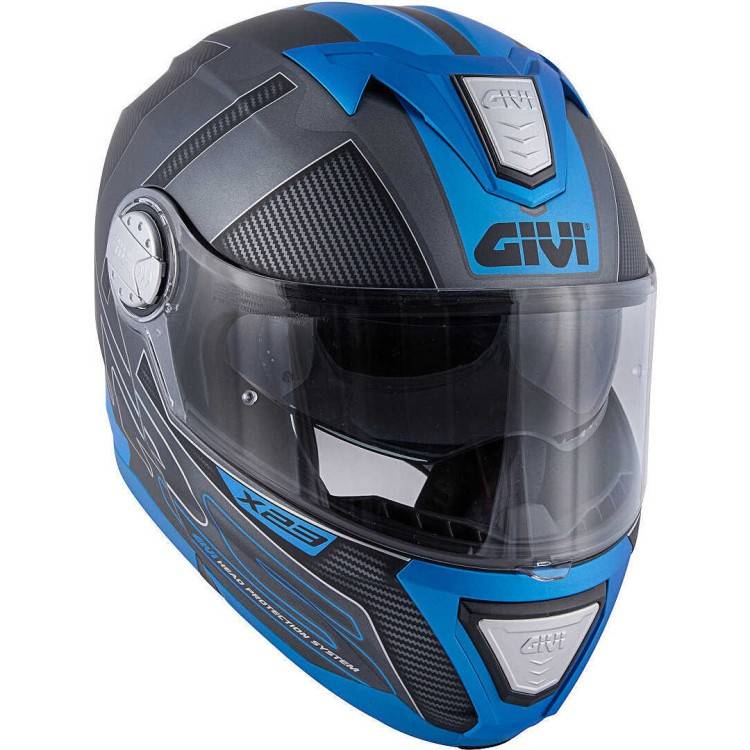 CASCO MODULARE GIVI X.23 SYDNEY PROTECT TITANIO OPACO NERO BLU | GIVI | HX23FPCTB