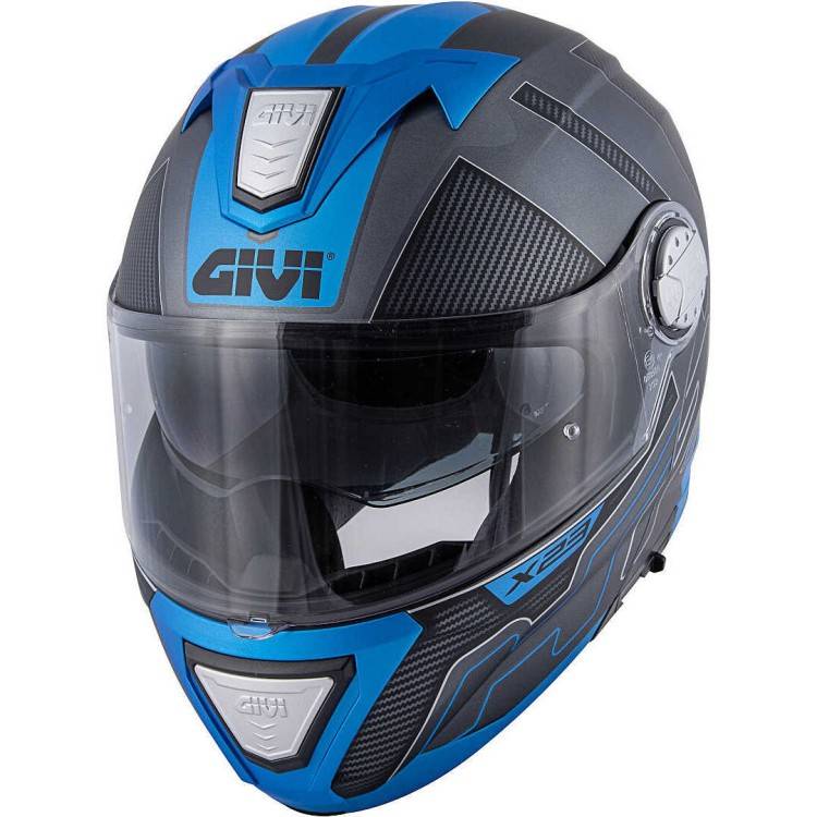 CASCO MODULARE GIVI X.23 SYDNEY PROTECT TITANIO OPACO NERO BLU | GIVI | HX23FPCTB