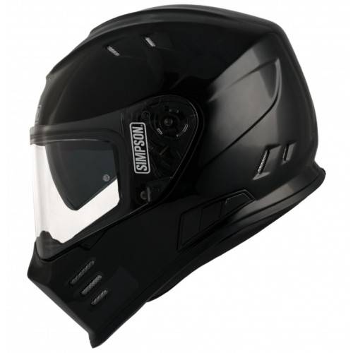 CASCO INTEGRALE VENOM SOLID GLOSS BLACK SIMPSON