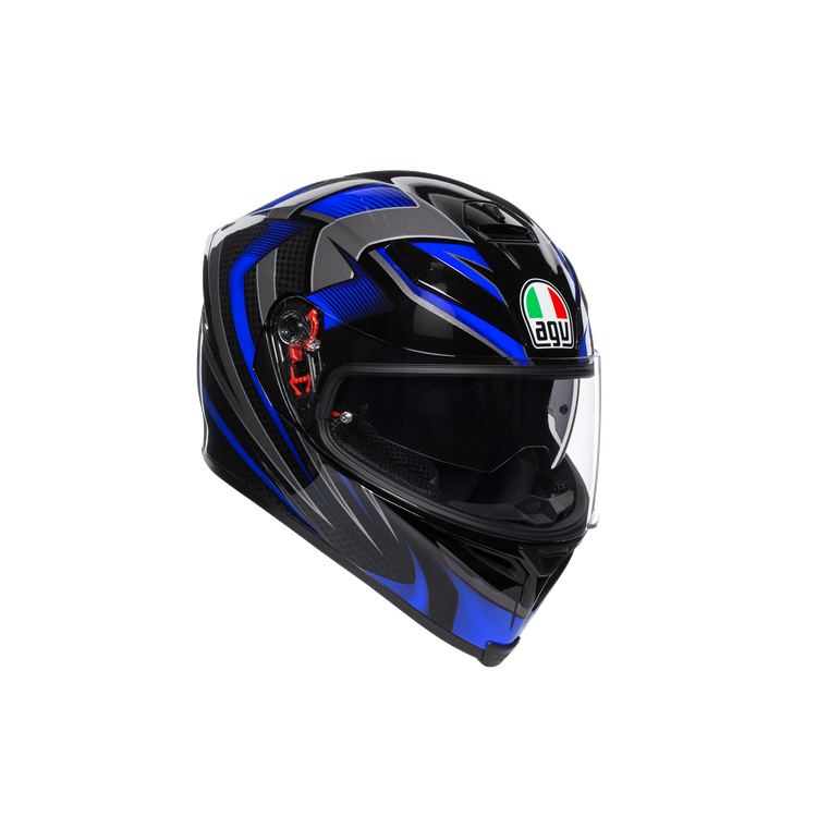 AGV K-5 S MULTI HURRICANE 2.0 BLACK/BLUE CASCO