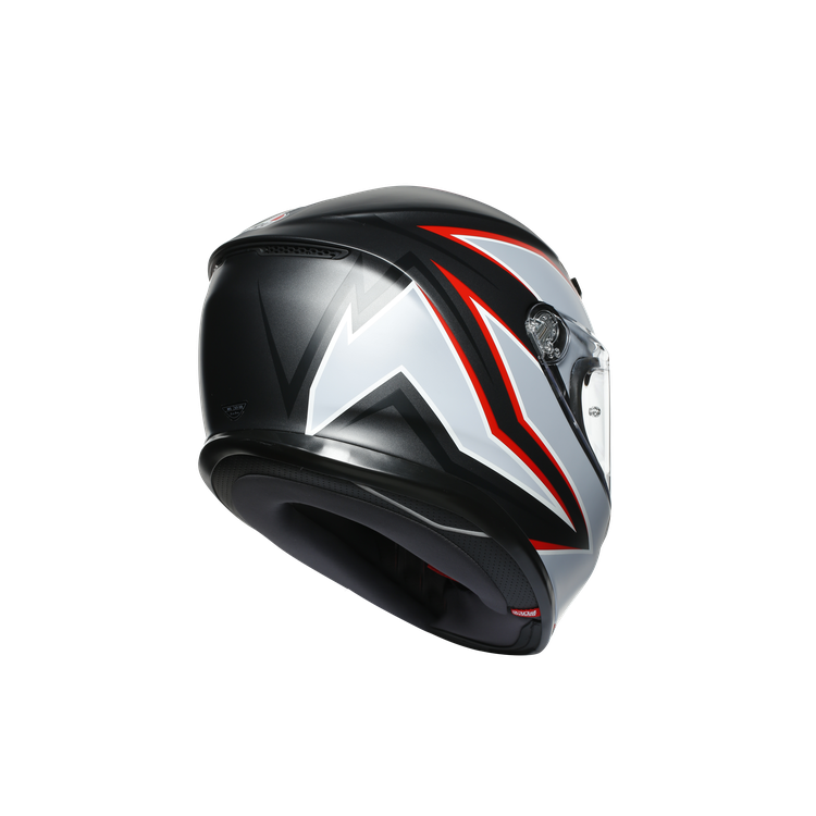 CASCO INTEGRALE K6 E2205 MULTI FLASH MATT BLACK GREY RED | AGV