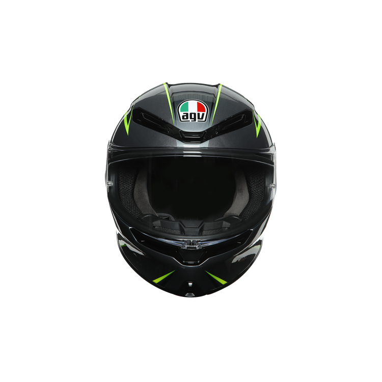 CASCO INTEGRALE K6 E2205 MULTI FLASH GREY BLACK LIME | AGV