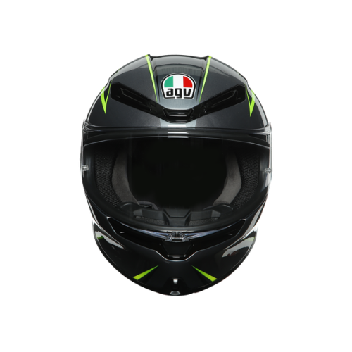 CASCO INTEGRALE K6 E2205 MULTI FLASH GREY BLACK LIME | AGV