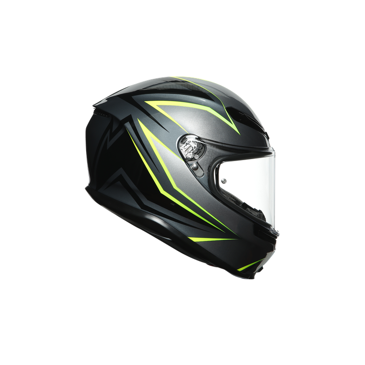 CASCO INTEGRALE K6 E2205 MULTI FLASH GREY BLACK LIME | AGV