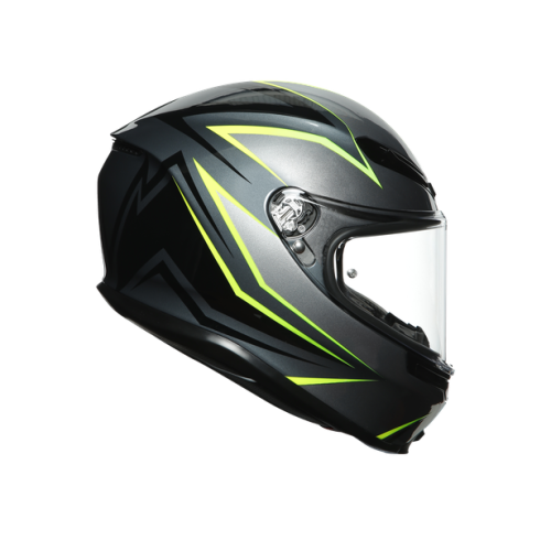 CASCO INTEGRALE K6 E2205 MULTI FLASH GREY BLACK LIME | AGV