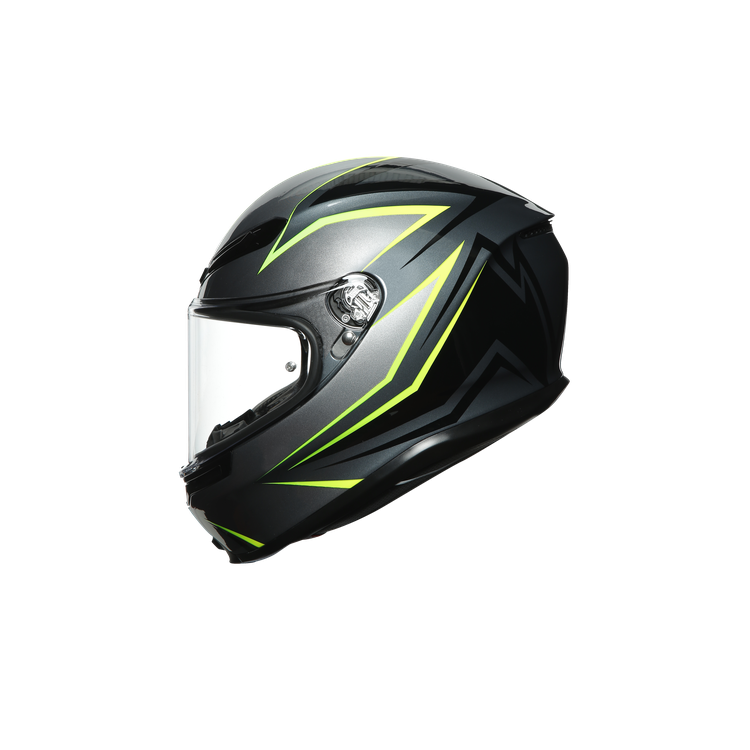 CASCO INTEGRALE K6 E2205 MULTI FLASH GREY BLACK LIME | AGV