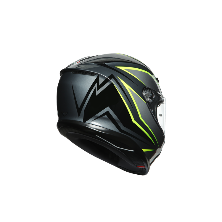 CASCO INTEGRALE K6 E2205 MULTI FLASH GREY BLACK LIME | AGV