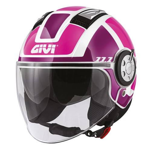 CASCO AIR JET-R 11.1 LADY BIANCO ROSA PORPORA | GIVI