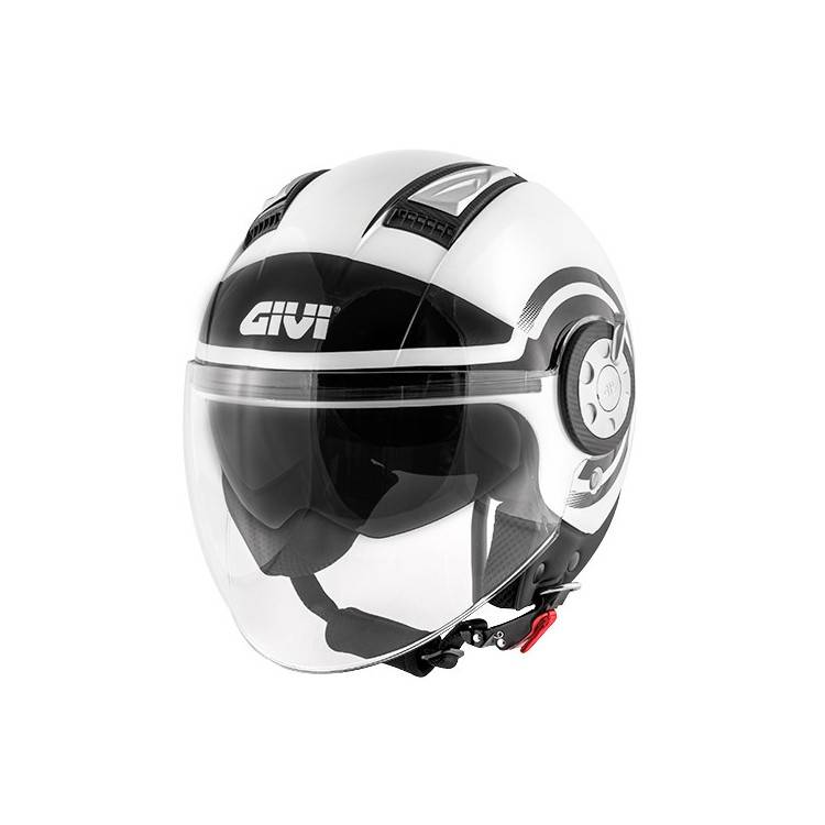 CASCO AIR JET-R 11.1 BIANCO NERO VIS.LUNGA | GIVI