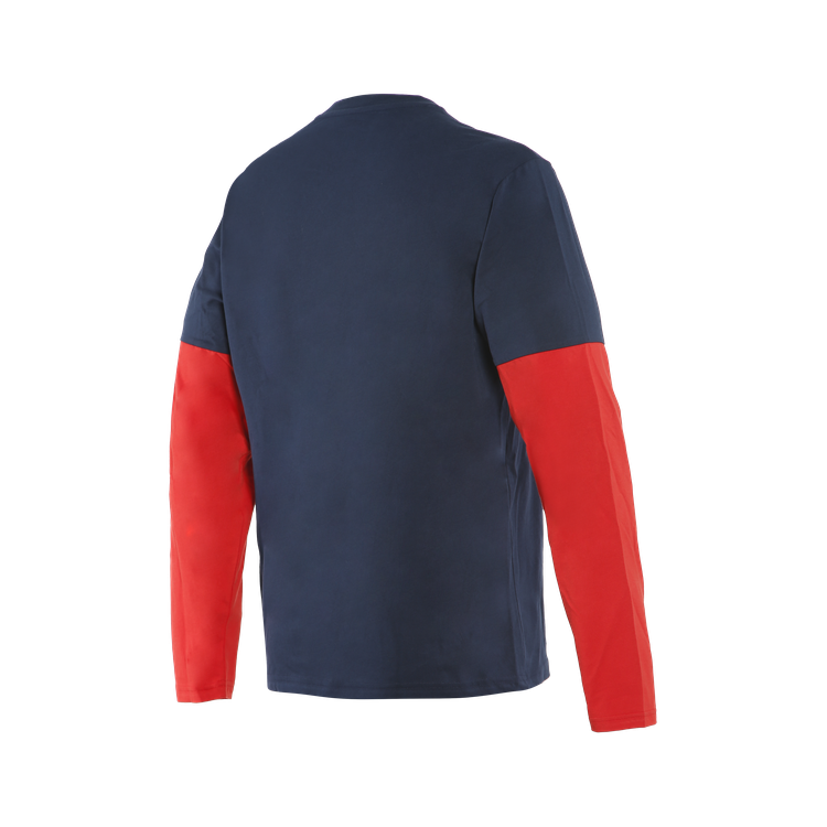 T-SHIRT PADDOCK LS BLU ROSSO LAVA | DAINESE