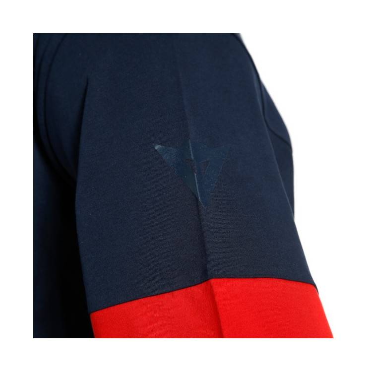 T-SHIRT PADDOCK LS BLU ROSSO LAVA | DAINESE
