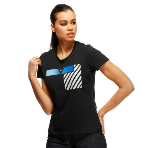 T-SHIRT ILLUSION LADY BLACK COOL-GRAY AQUA-GREEN | DAINESE