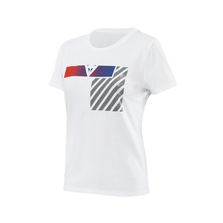 T-SHIRT ILLUSION LADY WHITE DARK-GRAY RED | DAINESE