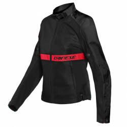 GIACCA TESSUTO RIBELLE AIR LADY BLACK LAVA RED | DAINESE