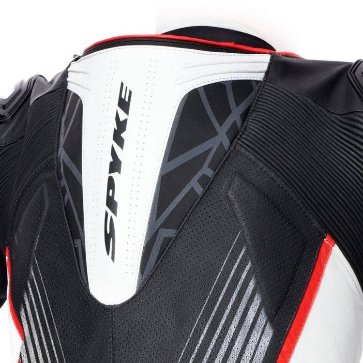 TUTA IN PELLE UOMO ARAGON RACE BLACK WHITE FLUO RED | SPYKE