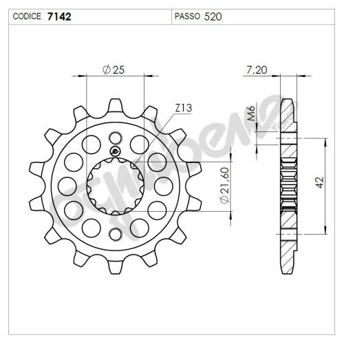 PIGNONE PROFESSIONALE SUZUKI GSXR 600 97 (520) | OGNIBENE | MPN 367142Z16