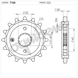 PIGNONE PROFESSIONALE YAMAHA TRX 850 | OGNIBENE | MPN 367103R17