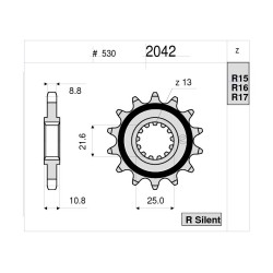 PIGNONE PROFESSIONALE YAMAHA 750 | OGNIBENE | MPN 362042R15