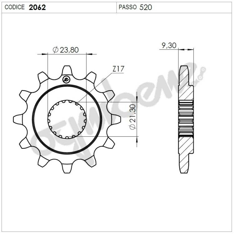 PIGNONE PROFESSIONALE HONDA 250 | OGNIBENE | MPN 362062Z14