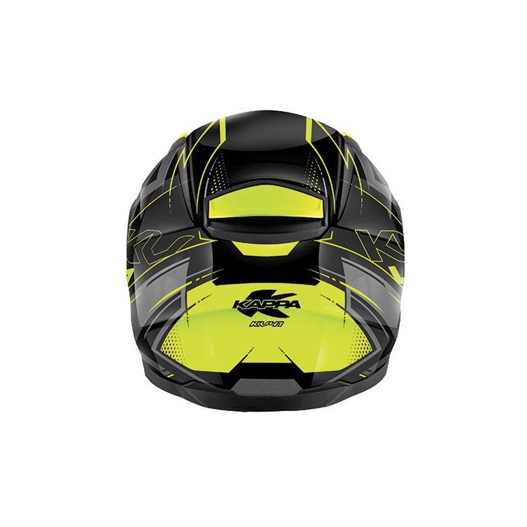 CASCO INTEGRALE KV41 DALLAS NERO LUCIDO TITANIO GIALLO | KAPPA
