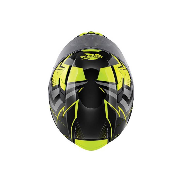 CASCO INTEGRALE KV41 DALLAS NERO LUCIDO TITANIO GIALLO | KAPPA