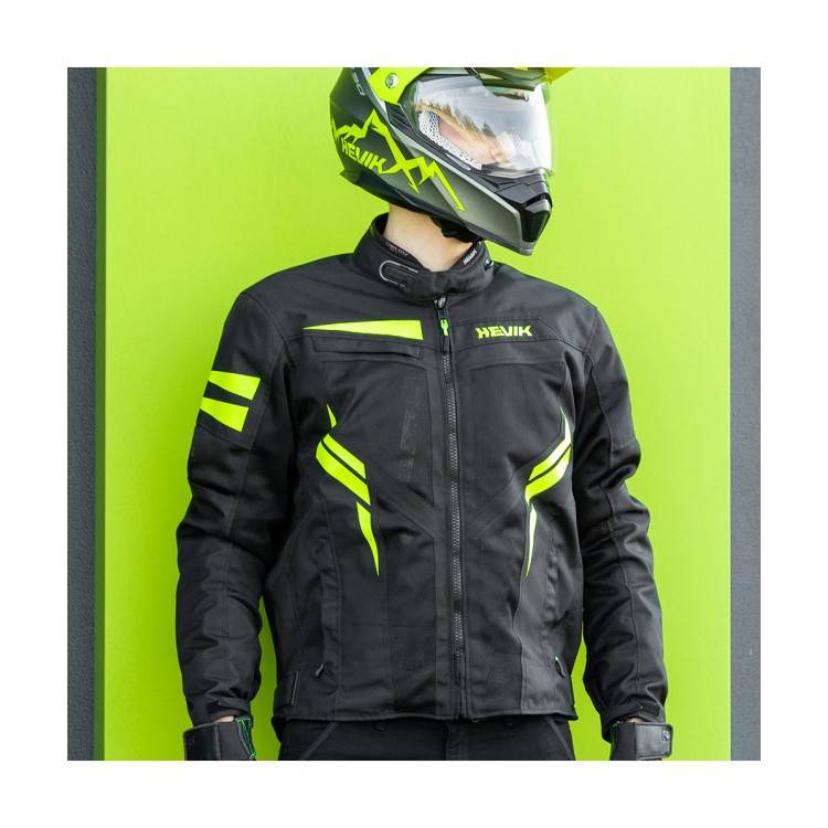 GIACCA IKARO LIGHT NERO GIALLO FLUO | HEVIK