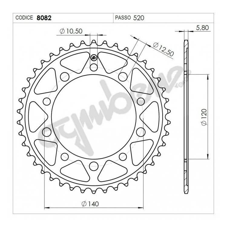 CORONA ERGAL SUZUKI 600/750 (520) | OGNIBENE | MPN 368082342