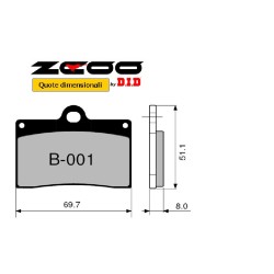 COPPIA PASTIGLIE RACING ZCOO B001 EX C | OGNIBENE | MPN 45B00101