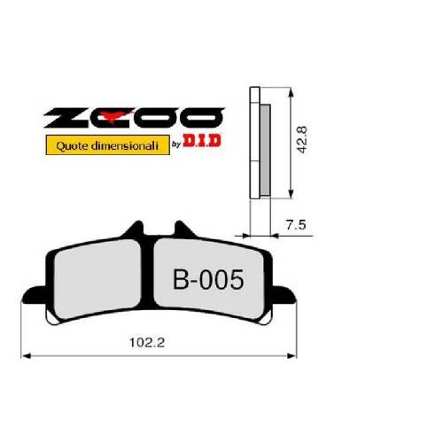 COPPIA PASTIGLIE RACING ZCOO B005 EX | OGNIBENE | MPN 45B00500