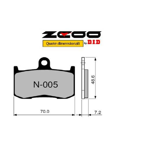 COPPIA PASTIGLIE RACING ZCOO N005 EX | OGNIBENE | MPN 45N00500