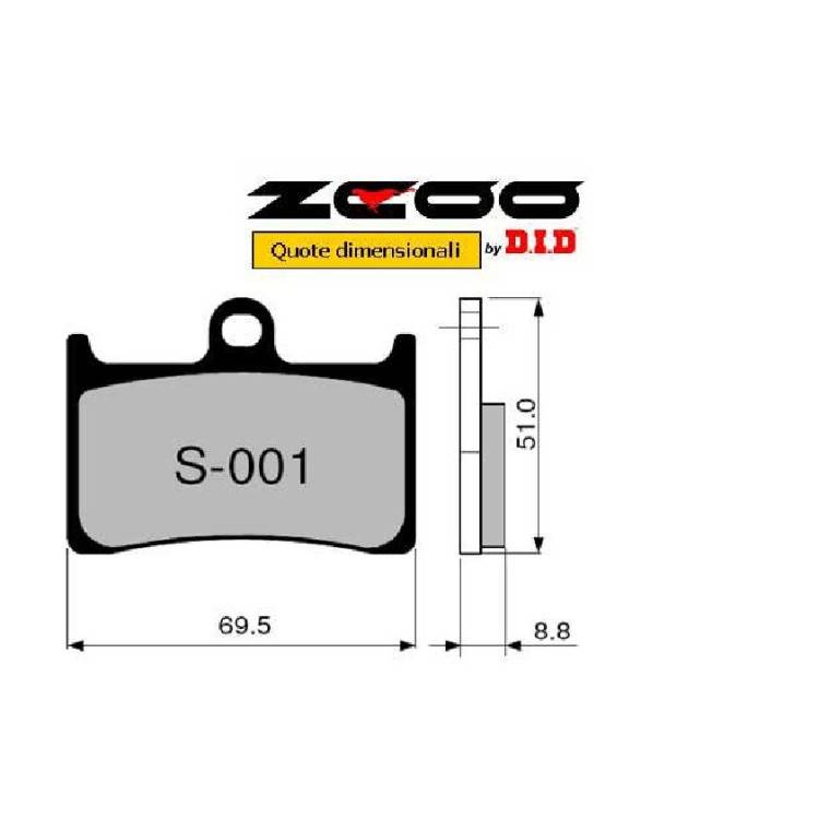 COPPIA PASTIGLIE RACING ZCOO S001 EX | OGNIBENE | MPN 45S00100