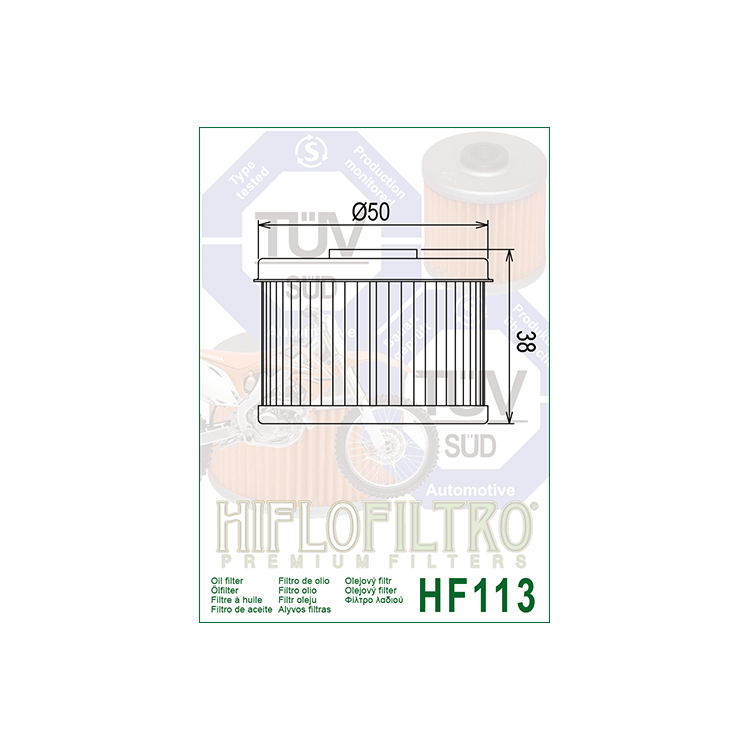 E1711300 HF113 FILTRO OLIO HONDA XL VARADERO 125V HF113 | HIFLO FILTRO |
