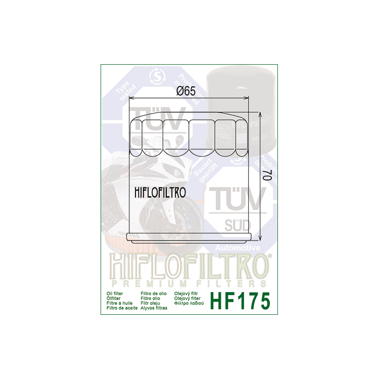 E1717500 HF175 FILTRO OLIO H.D. STREET 15 - 16 HF175 | HIFLO FILTRO |