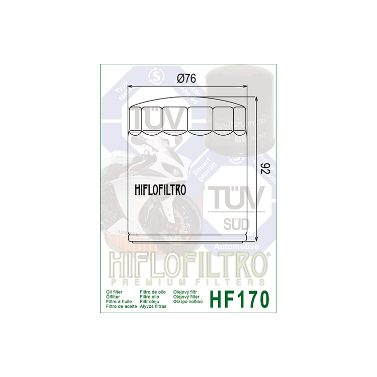 E1717001 HF170C FILTRO OLIO HARLEY 883 CROMATO HF170C | HIFLO FILTRO |