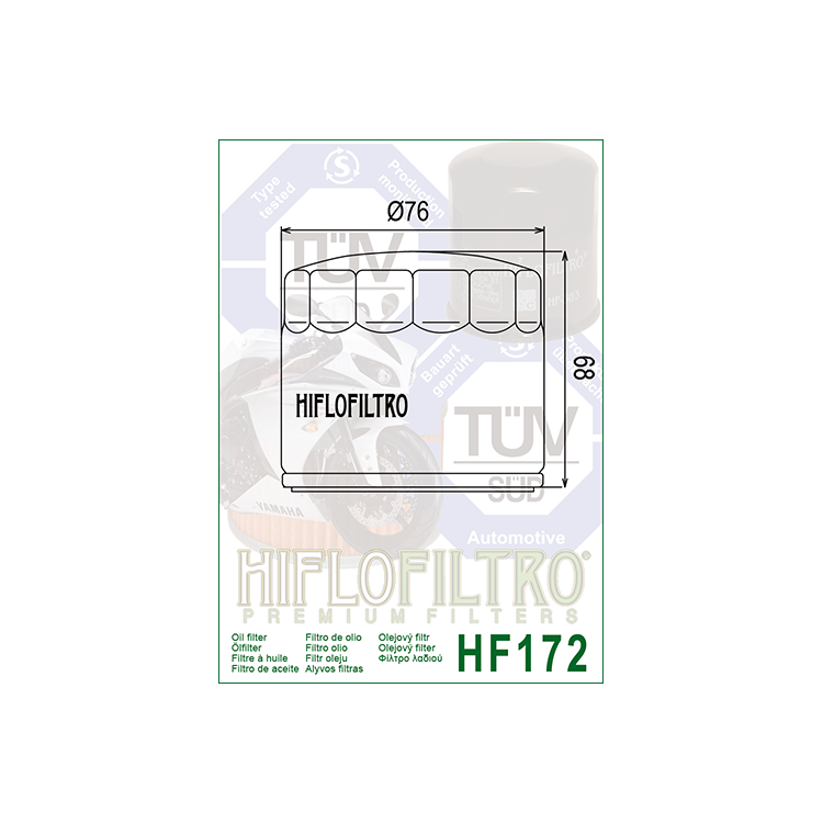 E1717201 HF172C FILTRO OLIO HARLEY 80 - 84 CROM. HF172C | HIFLO FILTRO |