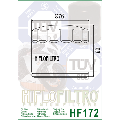 E1717201 HF172C FILTRO OLIO HARLEY 80 - 84 CROM. HF172C | HIFLO FILTRO |